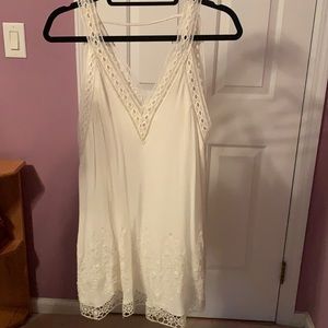 Astr white loose fitted dress